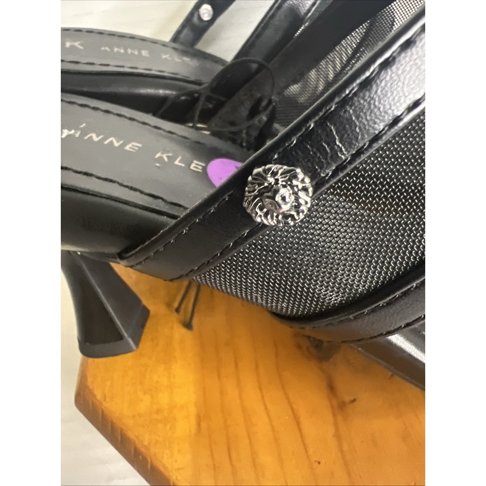 Anne Klein Black strappy open toes heel dressy size 6.5 - Picture 3 of 9